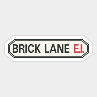 Brick Lane Street Sign Sticker